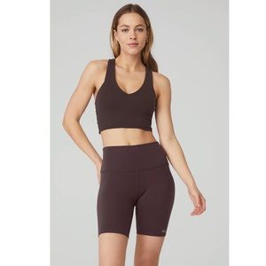 Alo Yoga Airbrush Real Bra Tank in Raisin